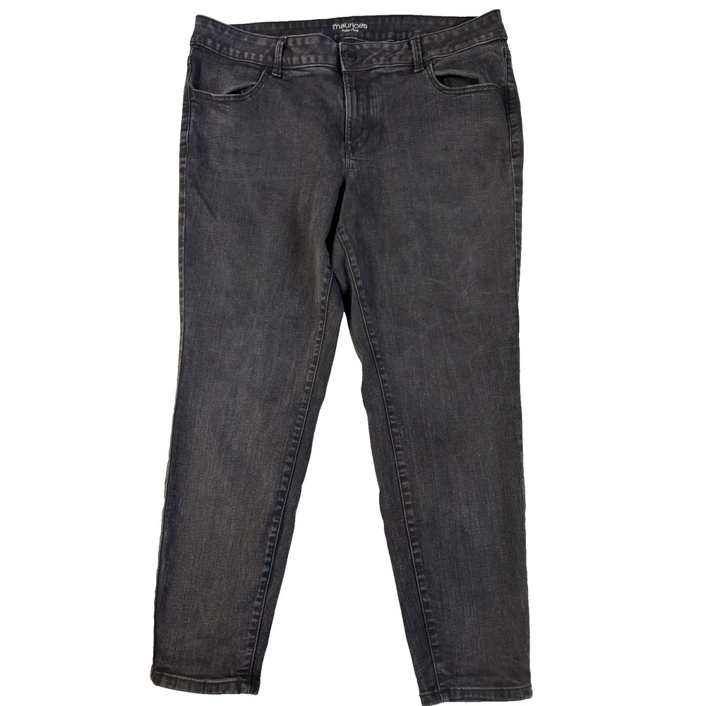 Maurice's Women's 20W Mid Rise Black Jeans Streetwear Everyday Essential Basic